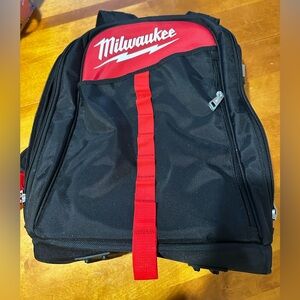 Milwaukee Tool Black and Red Backpack